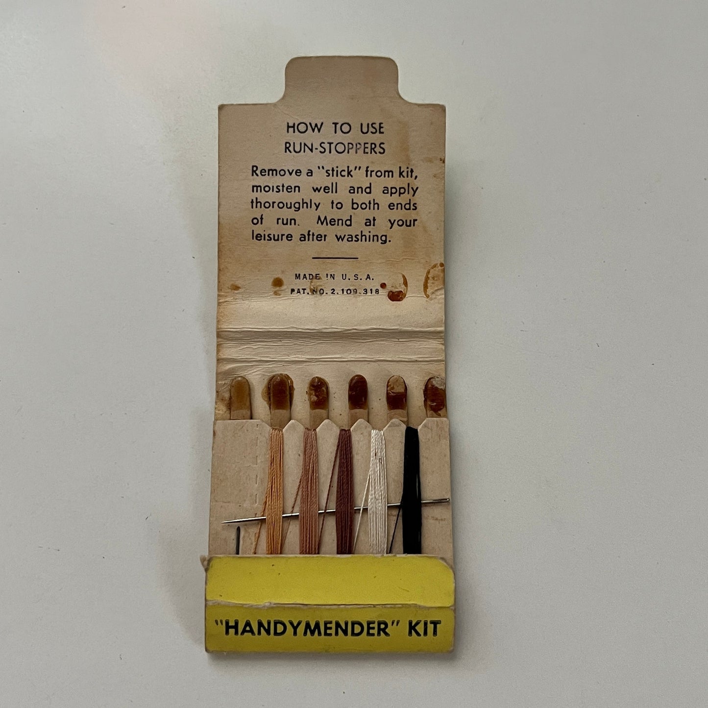 Model Cleaners Drive In Ft. Morgan CO Vintage Travel Sewing Kit TB7-XSM