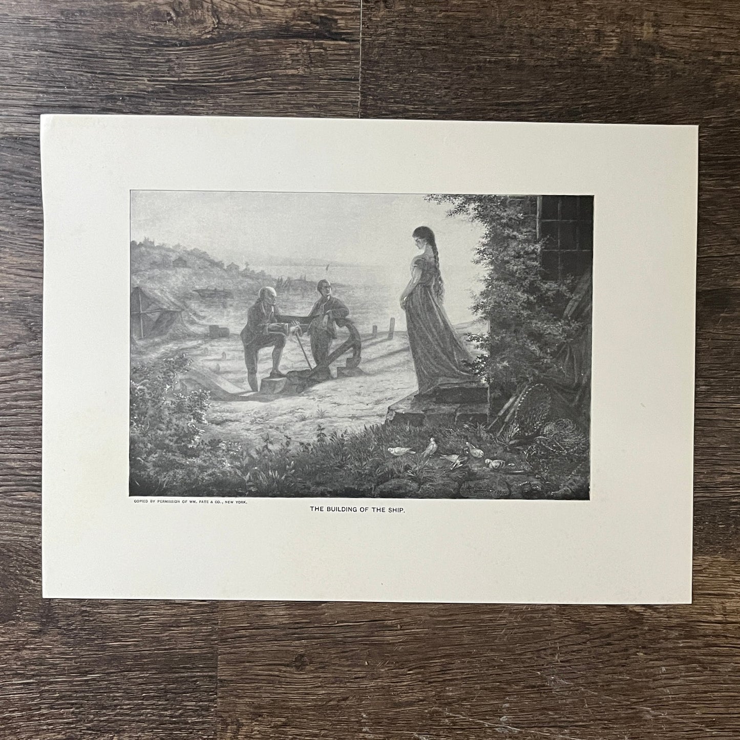 The Building of the Ship Wm Pate & Co Engraving Art Print 9x12 V8