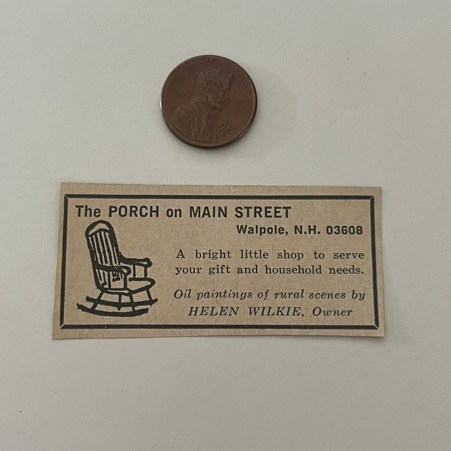 The Porch on Main Street Helen Wilkie Walpole NH 1971 Magazine Ad SAG4-S18