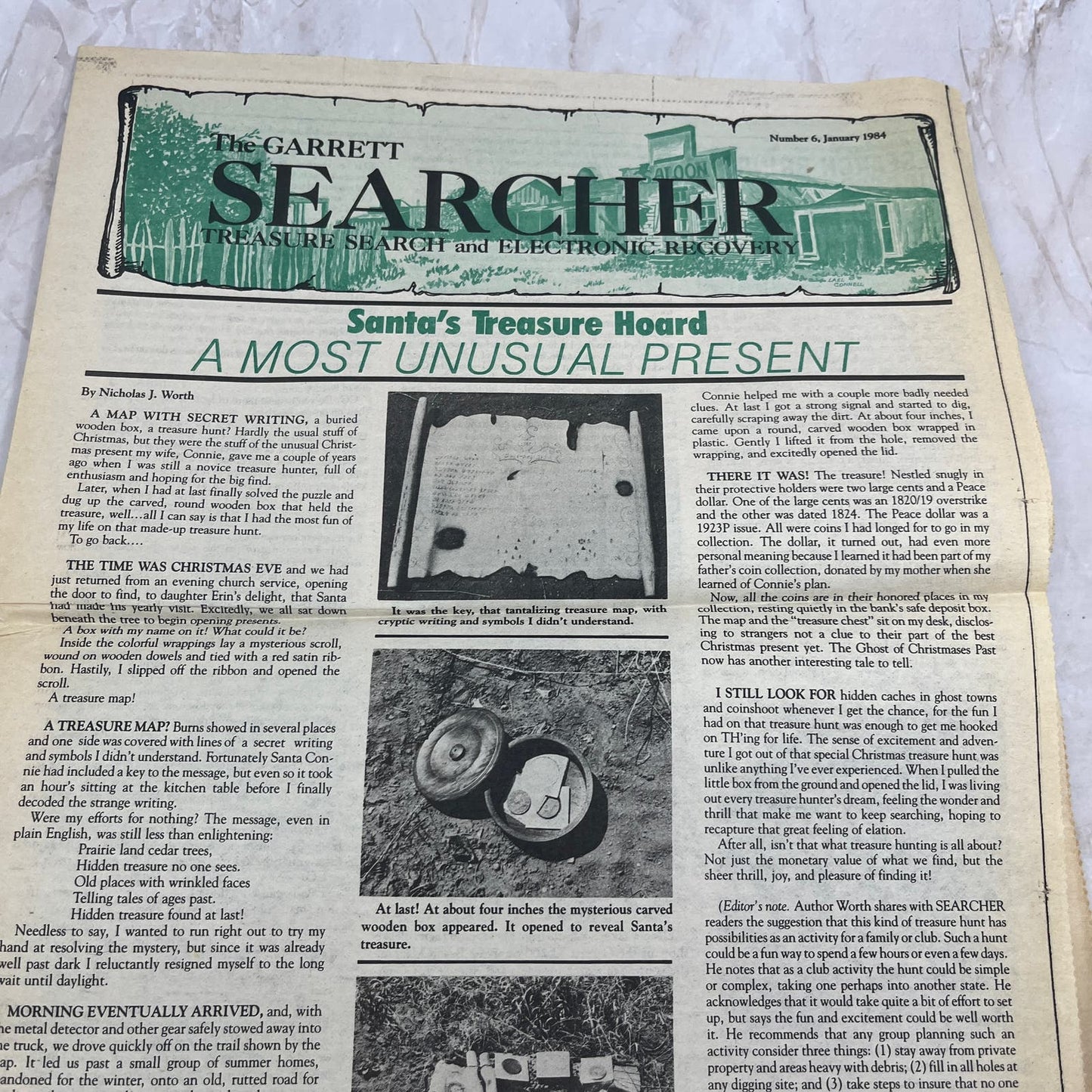 1984 Jan - The Garrett Searcher Newsletter Treasure Hunting Metal Detectors M20