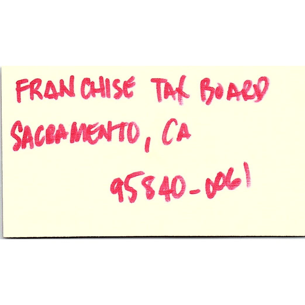 Merle D Sabatini Automobile Club of Southern CA Long Beach Business Card SE3-B15