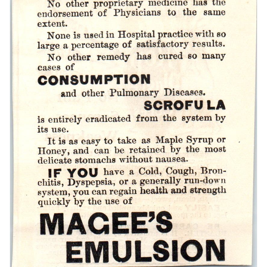 Hop Plaster Company Boston Indian Quackery c1890 Victorian Ad AE8-CH10