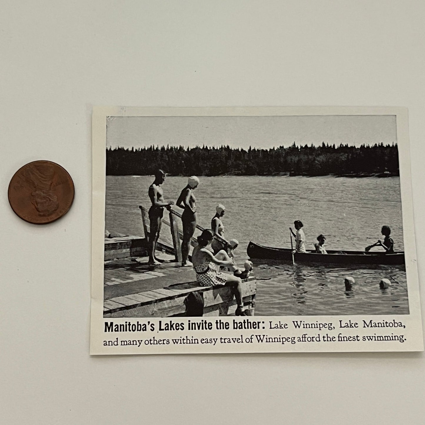 Manitoba's Lakes Invite the Bather Winnipeg MB 1941 Magazine Picture SAG4-M2