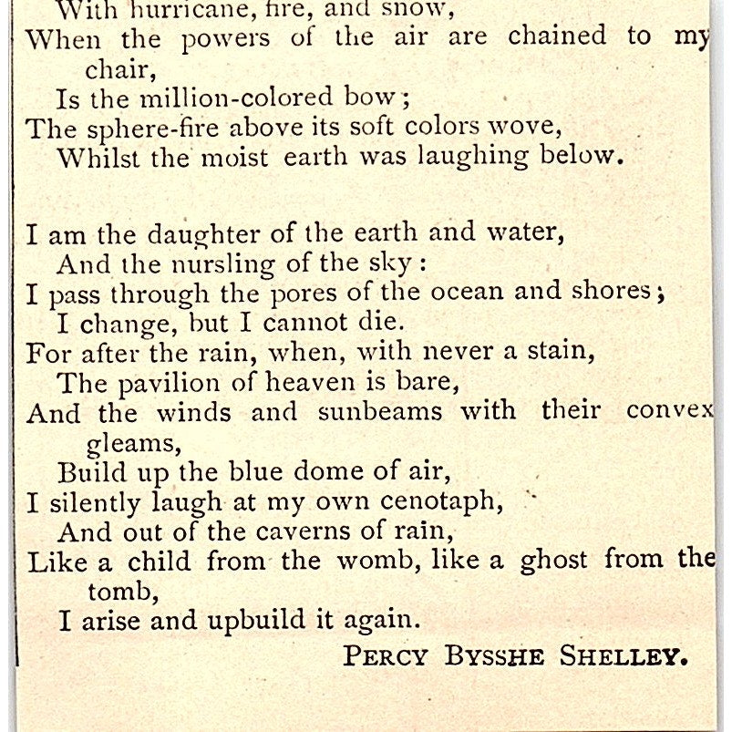 Home - From The Traveller - Oliver Goldsmith 1884 Poem AG3-M1