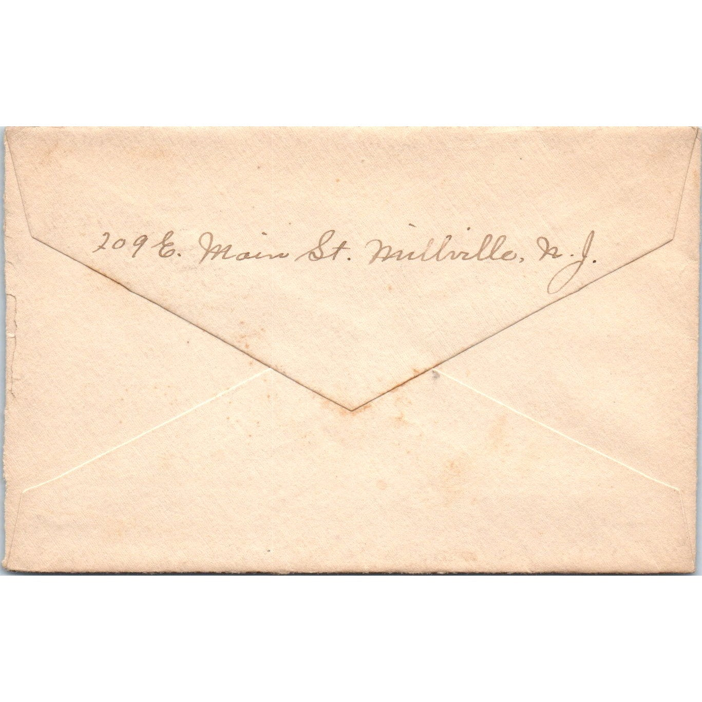 1920 Millville to Mrs. Mulford Bridgeton NJ Postal Cover Envelope TG7-PC2