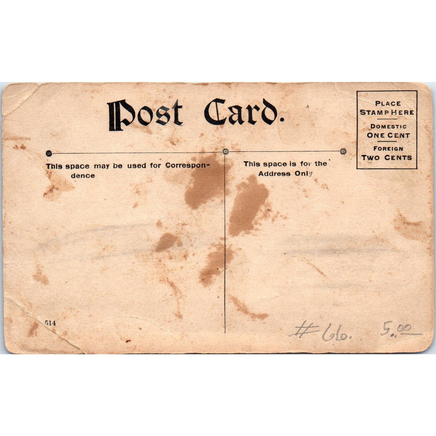 Twin African American Babies with Stork 1905 Antique Postcard PD4