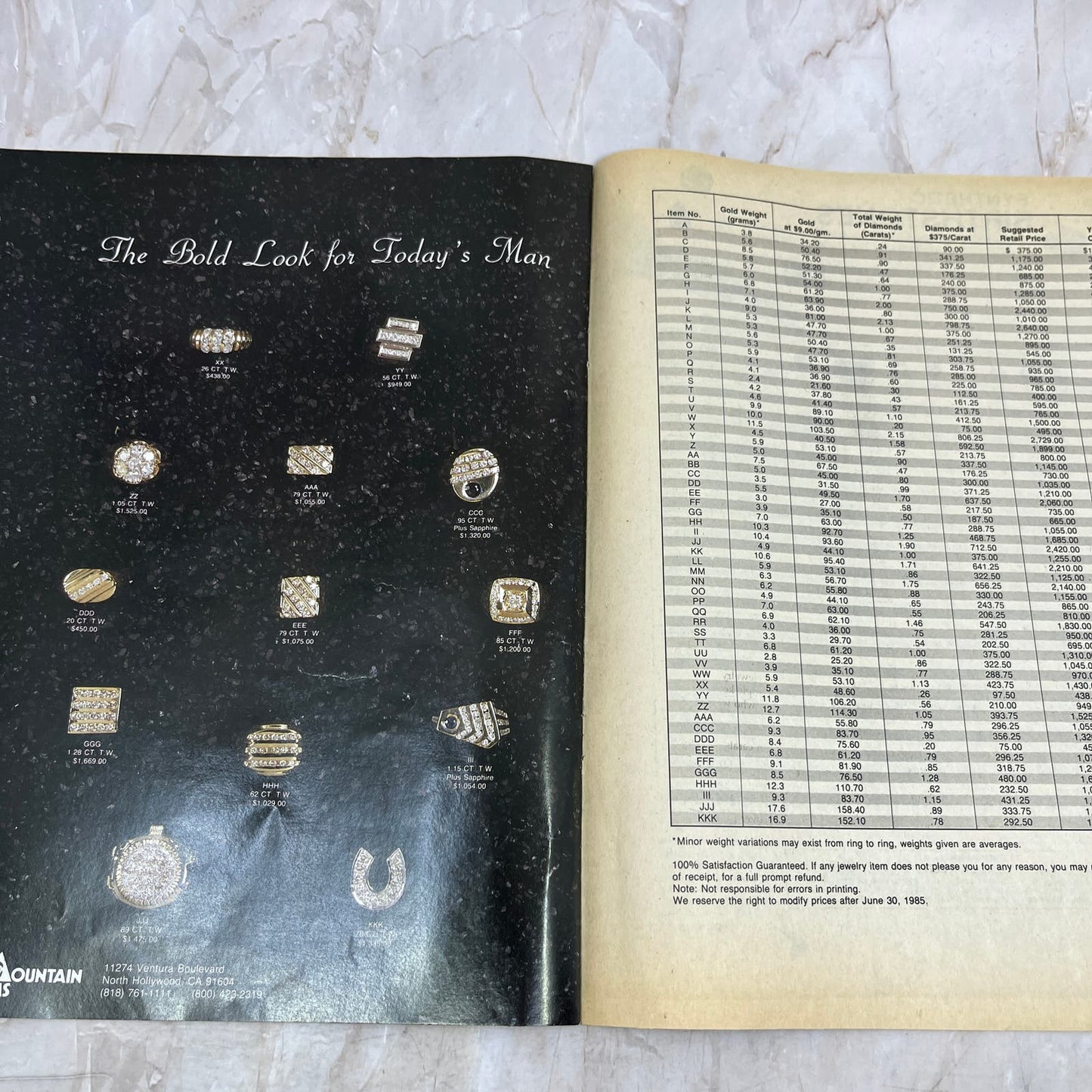 1985 Fire Mountain Gems Newsletter & Catalog North Hollywood CA M11