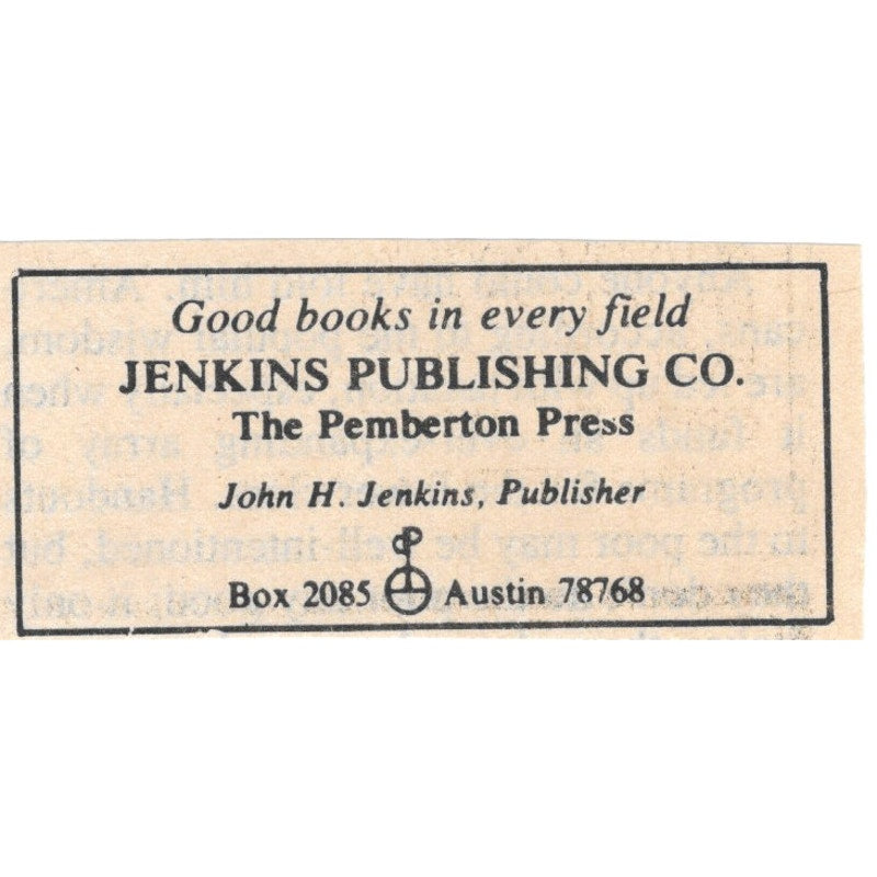 John H Jenkins Publishing Co Pemberton Press Austin TX 1984 Ad AF6-M3