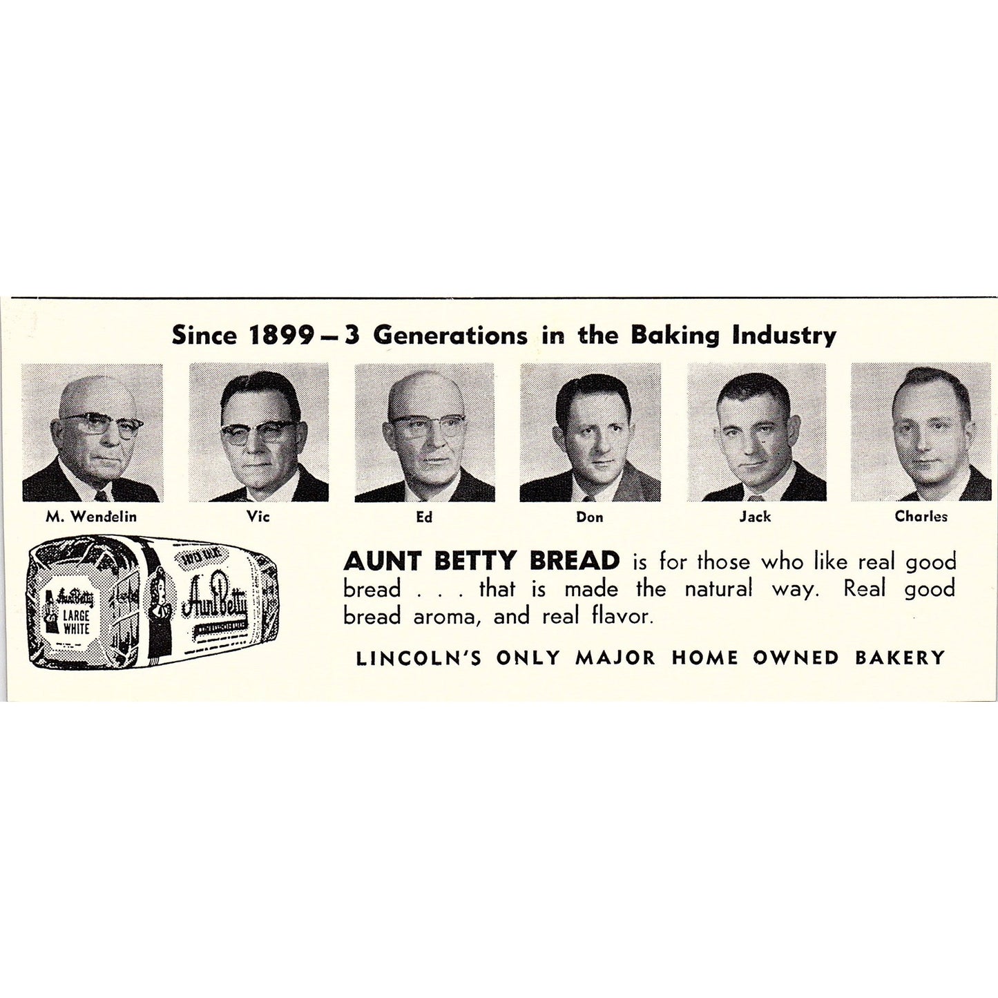 Aunt Betty Bread 3 Generations Lincoln Nebraska 1964 Program Ad AG7-3