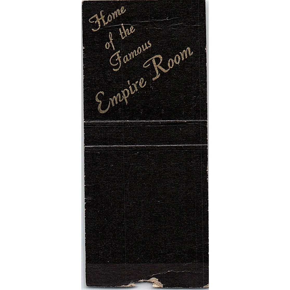 The Palmer House Hotel Empire Room Chicago Vintage Matchbook Cover SF3-Y3