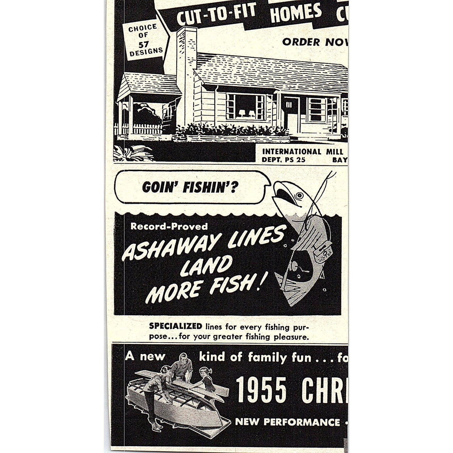 Custom-Craft Boat Kits & Plans Buffalo NY 1955 Ad AF9-6