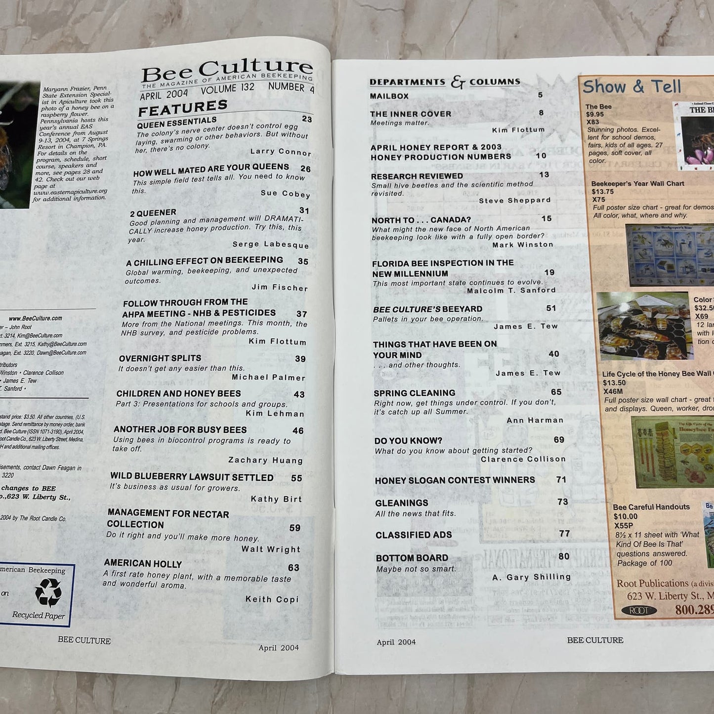 2004 April - Bee Culture Magazine - Bees Beekeeping Honey M9