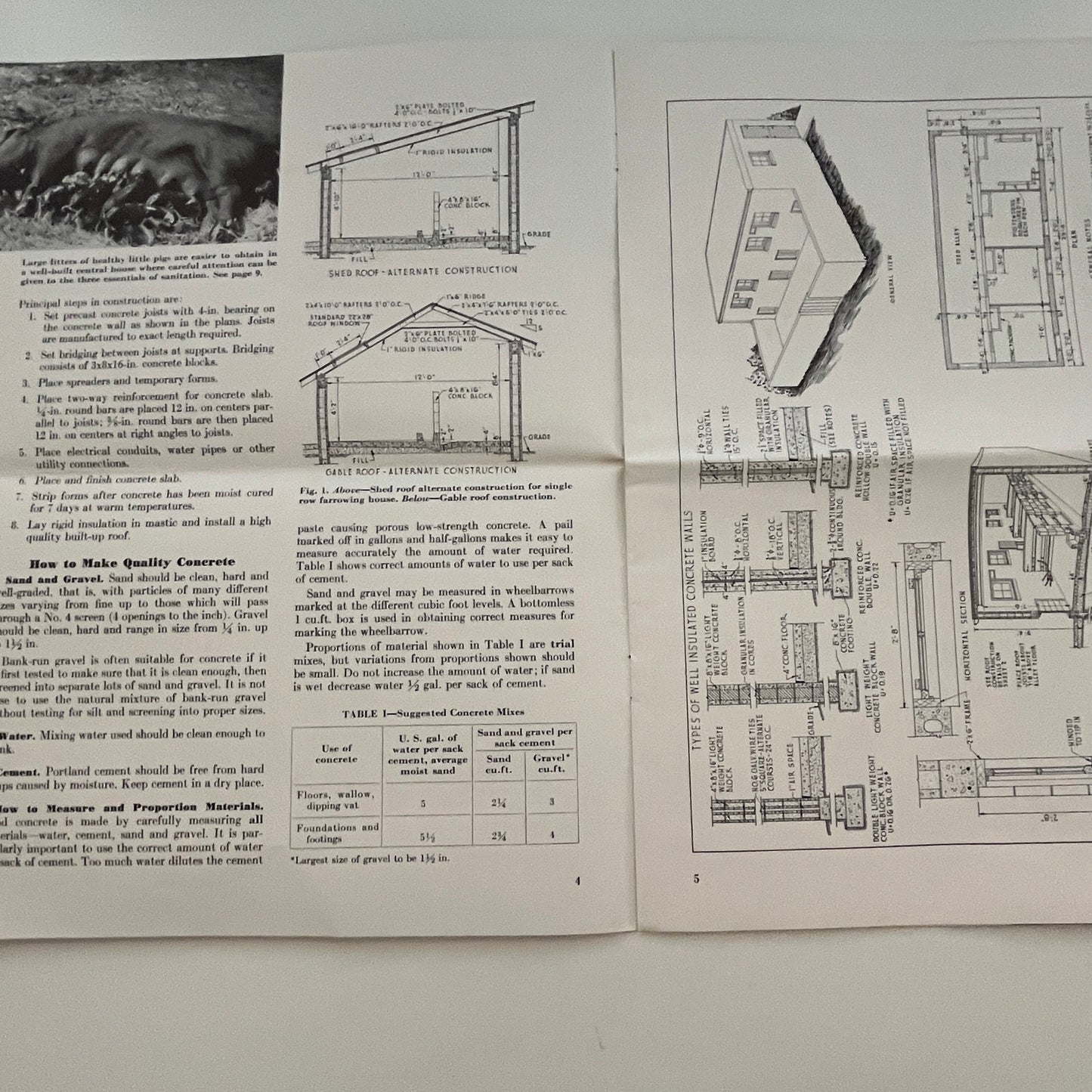 Modern Hog Farm Improvements c1950 Booklet Portland Cement Association V1-8