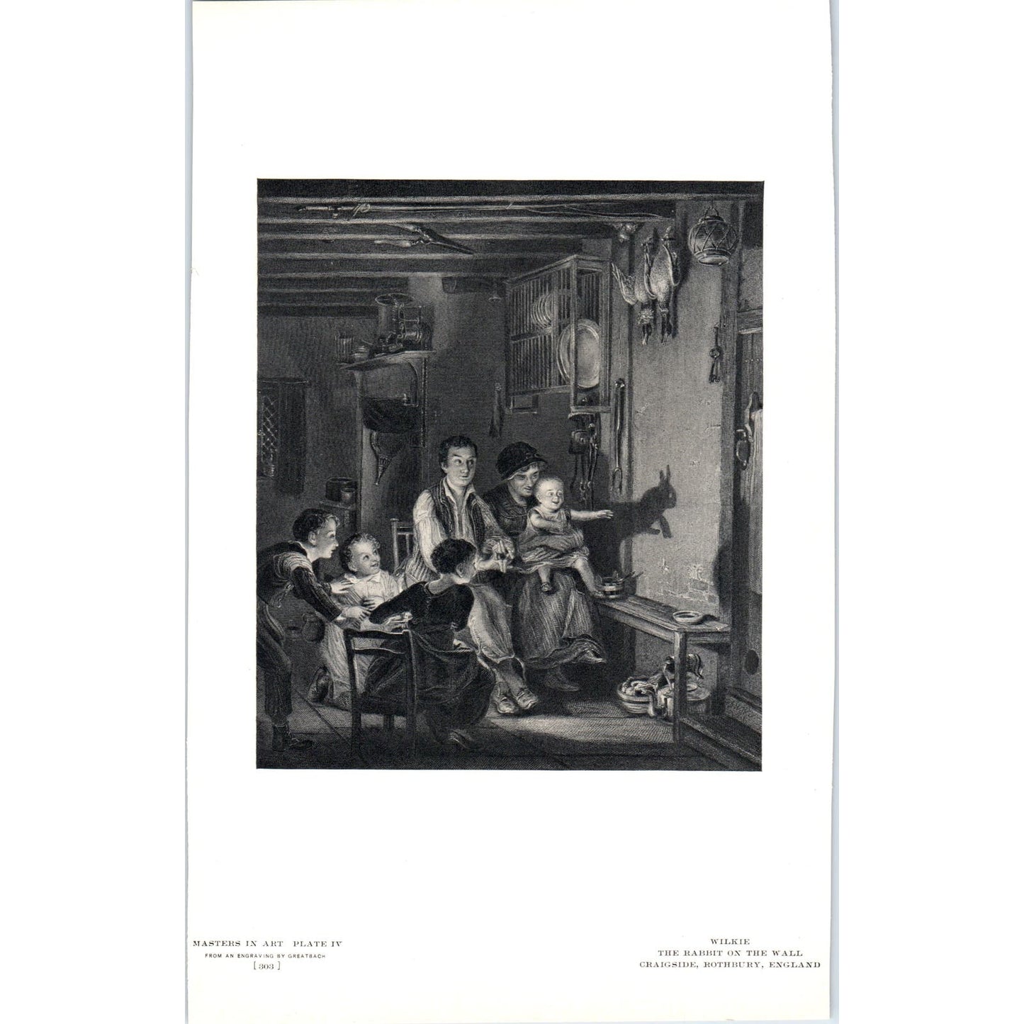 The Rabbit on the Wall - Wilkie c1905 Art Print D16
