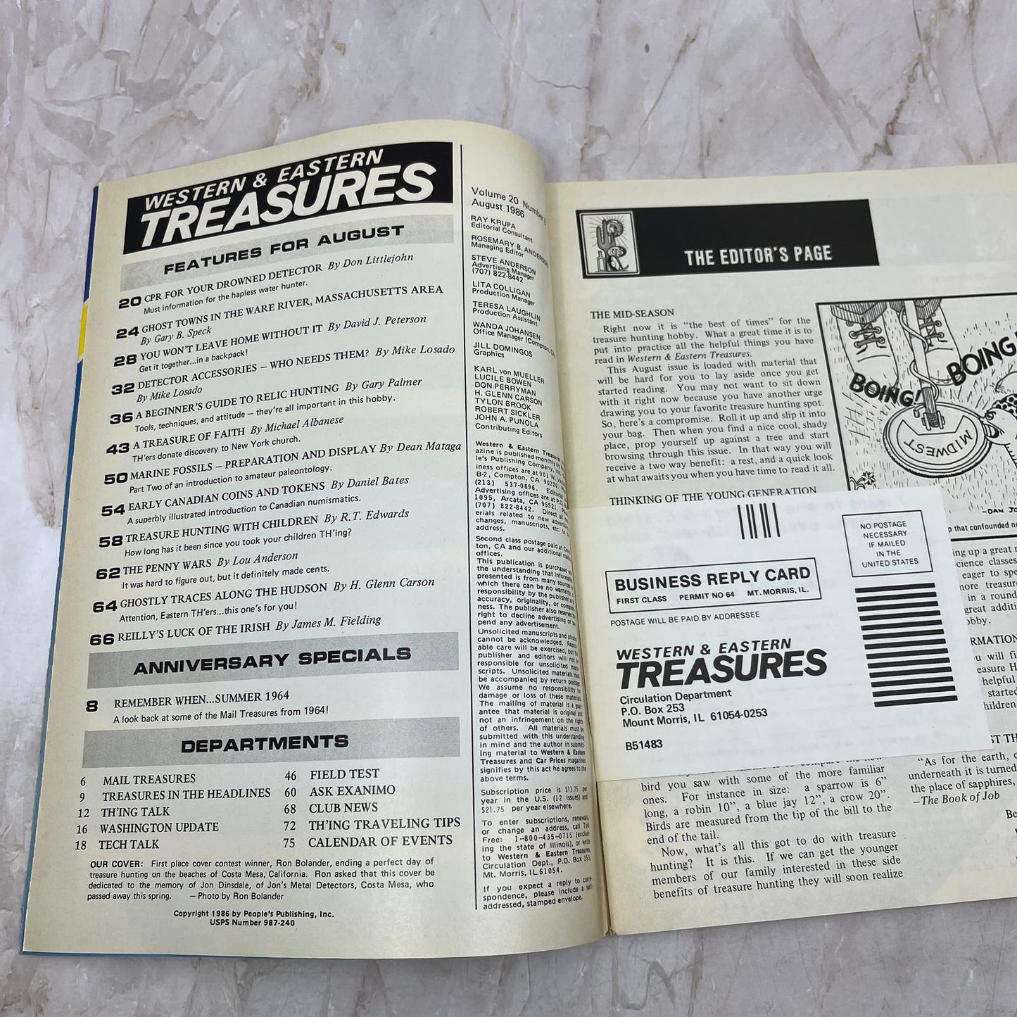 1986 Aug - Western & Eastern Treasures Magazine - Treasure Hunting Gold M12