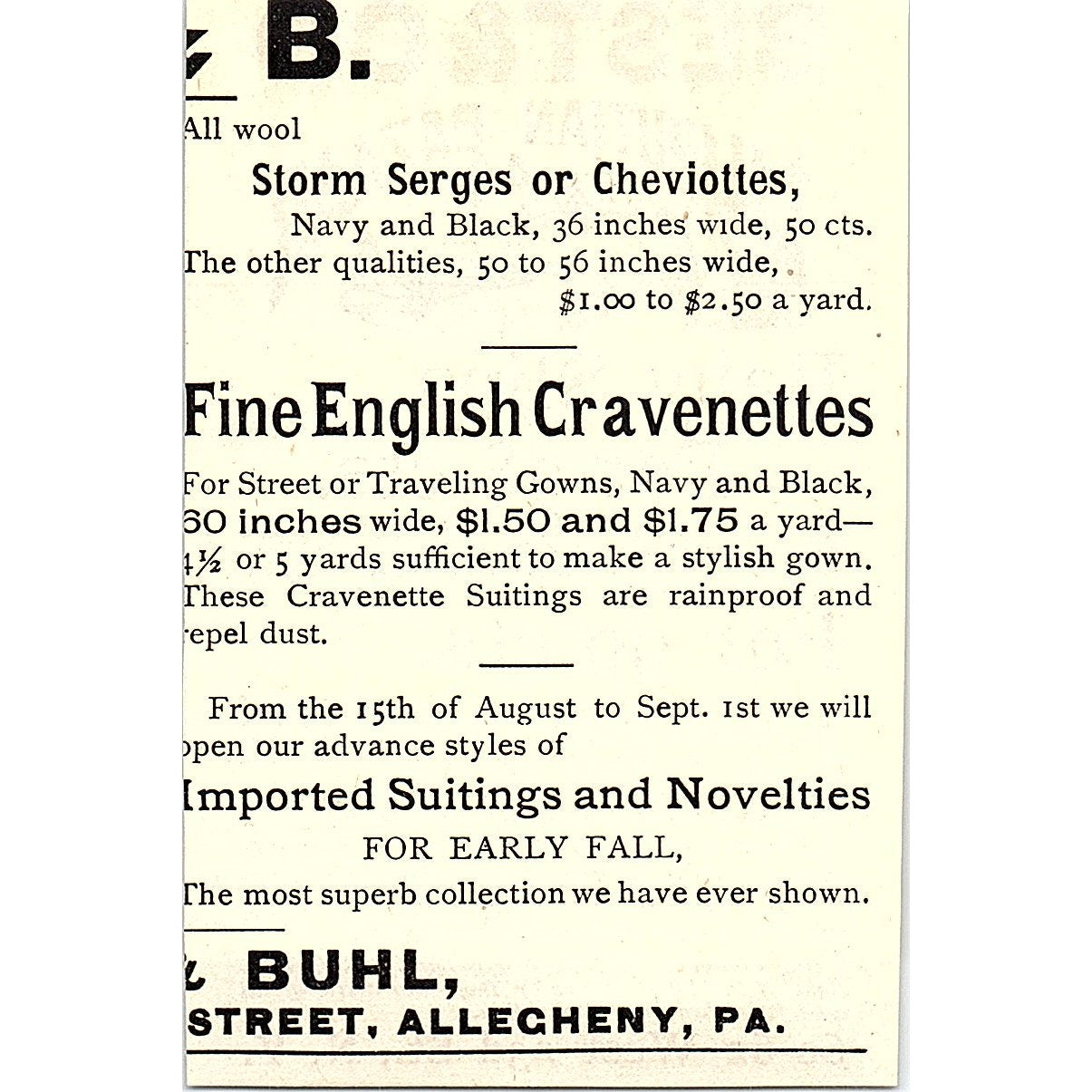 Best & Co Liliputian Bazaar Baby Slips W. 23rd St NY 1892 Ad AG2-M9