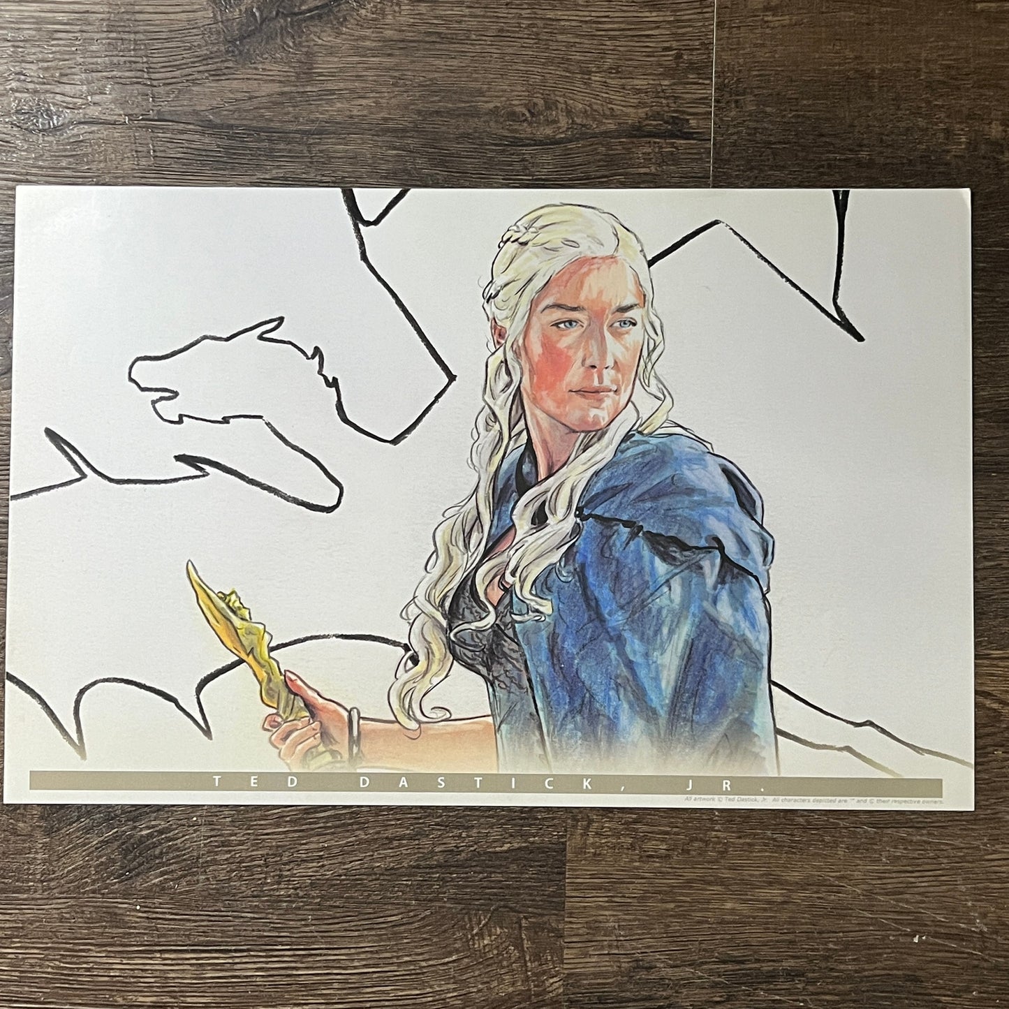 Game Of Thrones Daenerys / Khaleesi - Ted Dastick Jr Art Poster 11x17 V7
