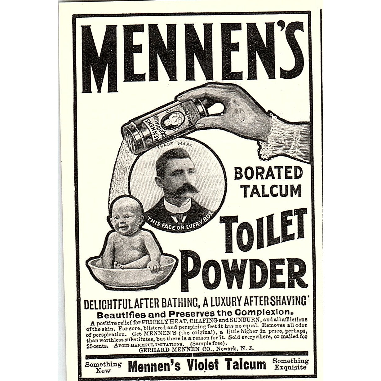 Mennen's Borated Talcum Toilet Powder 1903 Ad AF8-M8