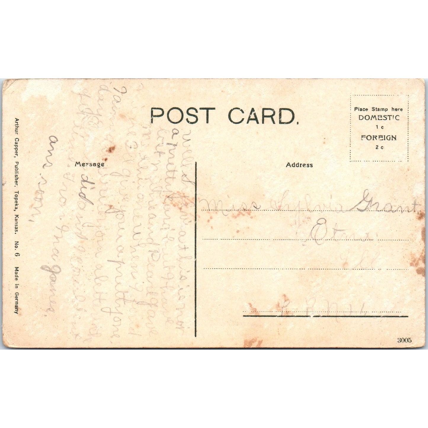 1908 General View of Dresden Germany Postcard PD3