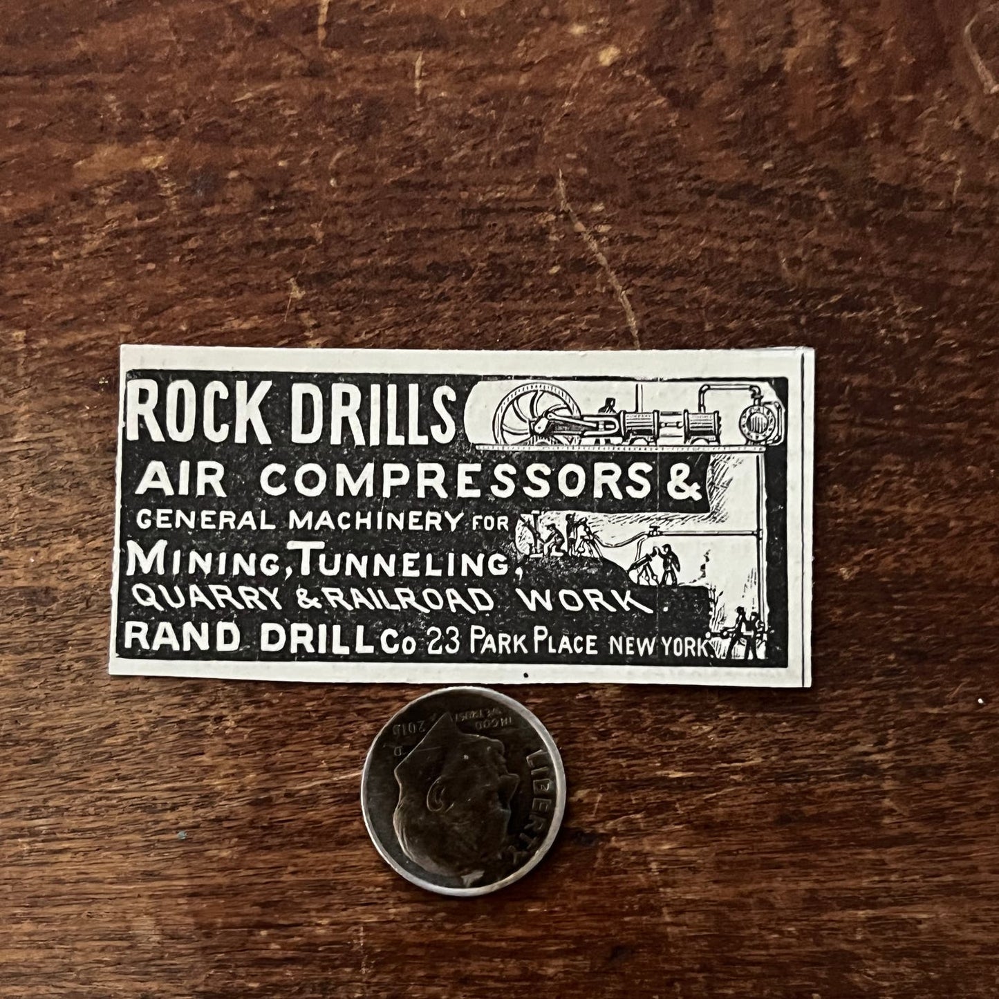 Rock Drills Air Compressors Rand Drill Co NY Original Advertisement AD8-P29