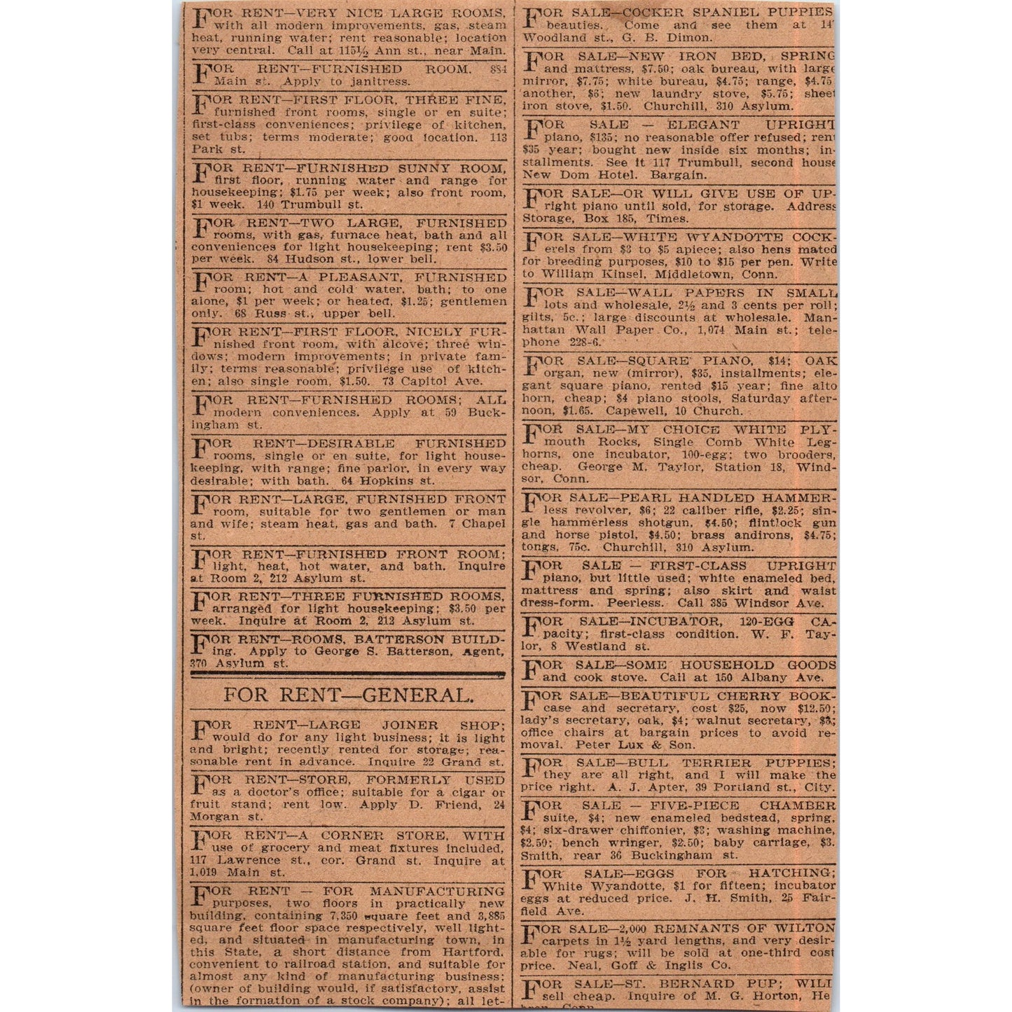Public Market Groceries Hartford 1901 Newspaper Ad AD8-H1