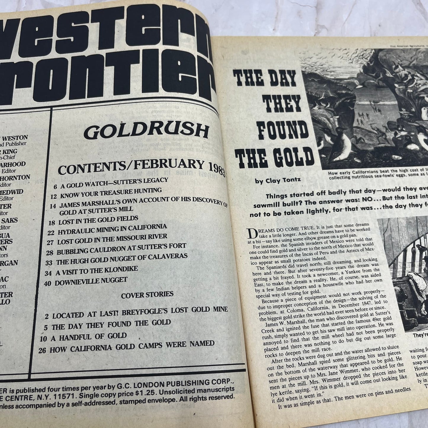 1984 Feb - Western Frontier Gold Rush Magazine Breyfogle's Lost Gold Mine M20