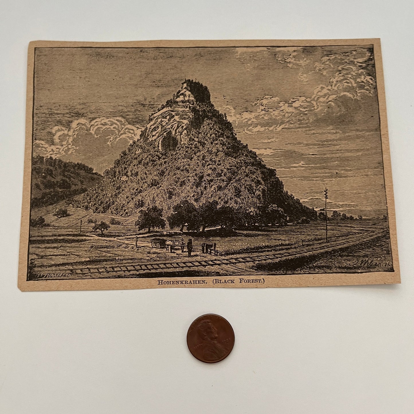 Hohenkrahen, (Black Forest) 1894 Art Engraving SAG4-8