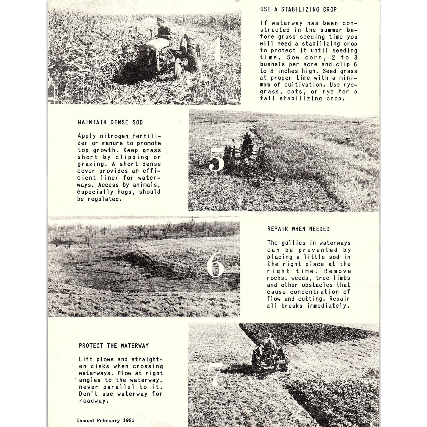 Steps to Pave Your Waterways With Grass 1951 USDA Farm Bulletin AG5-2