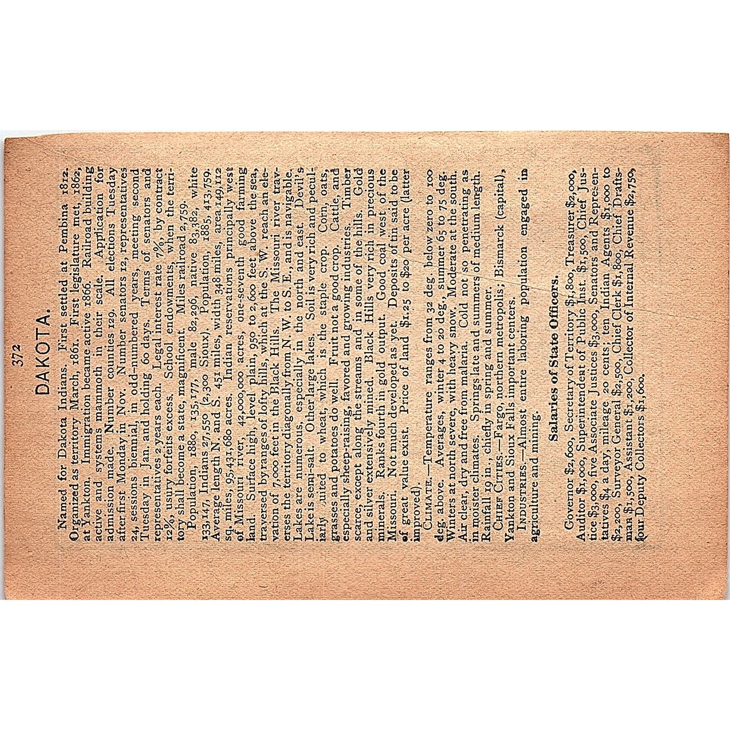 Antique 1889 Map of Colorado 1889 Pocket Map Engraving SAG4-H3