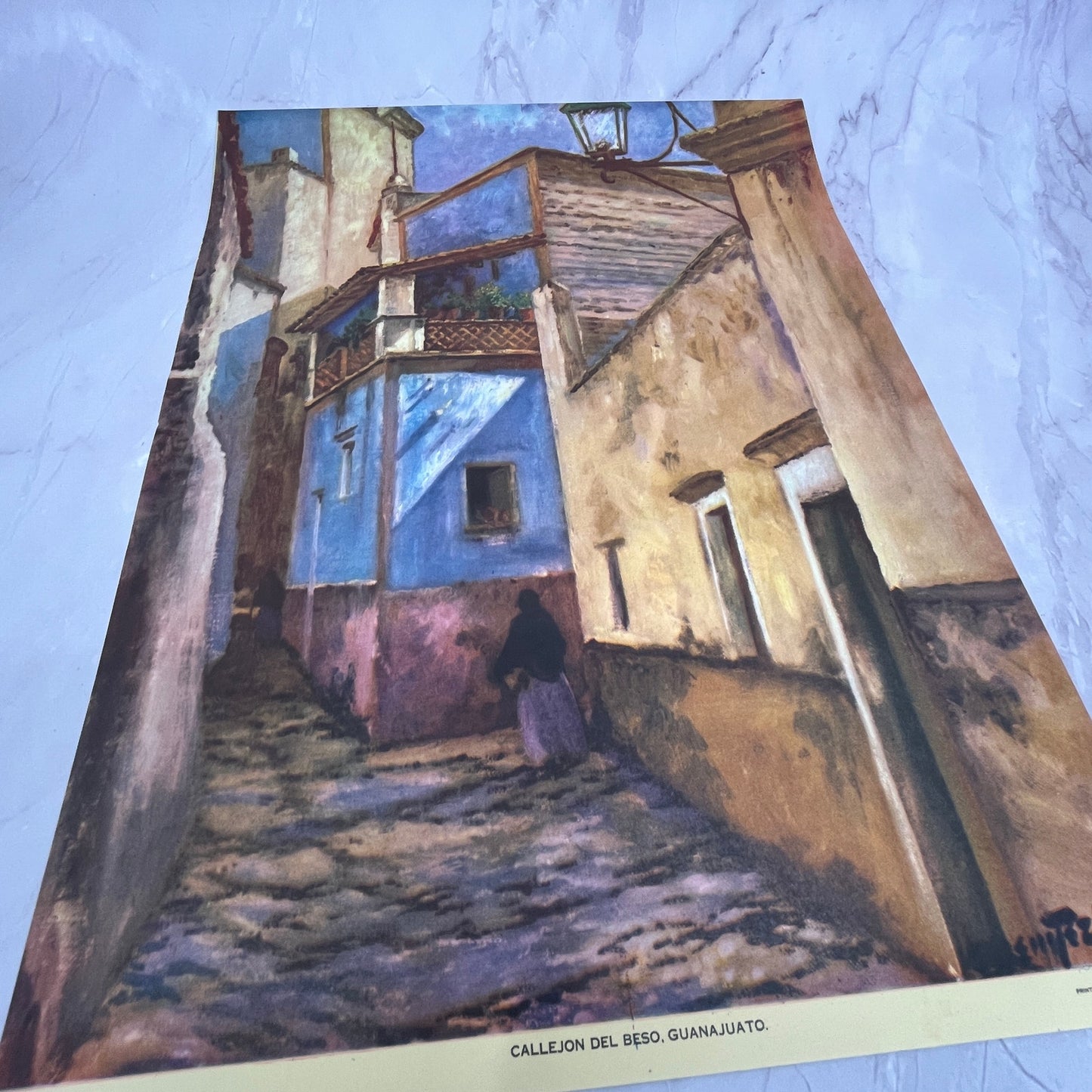 Callejón Del Beso Guanajuato Retro Mexican 11x15" Art Print V21