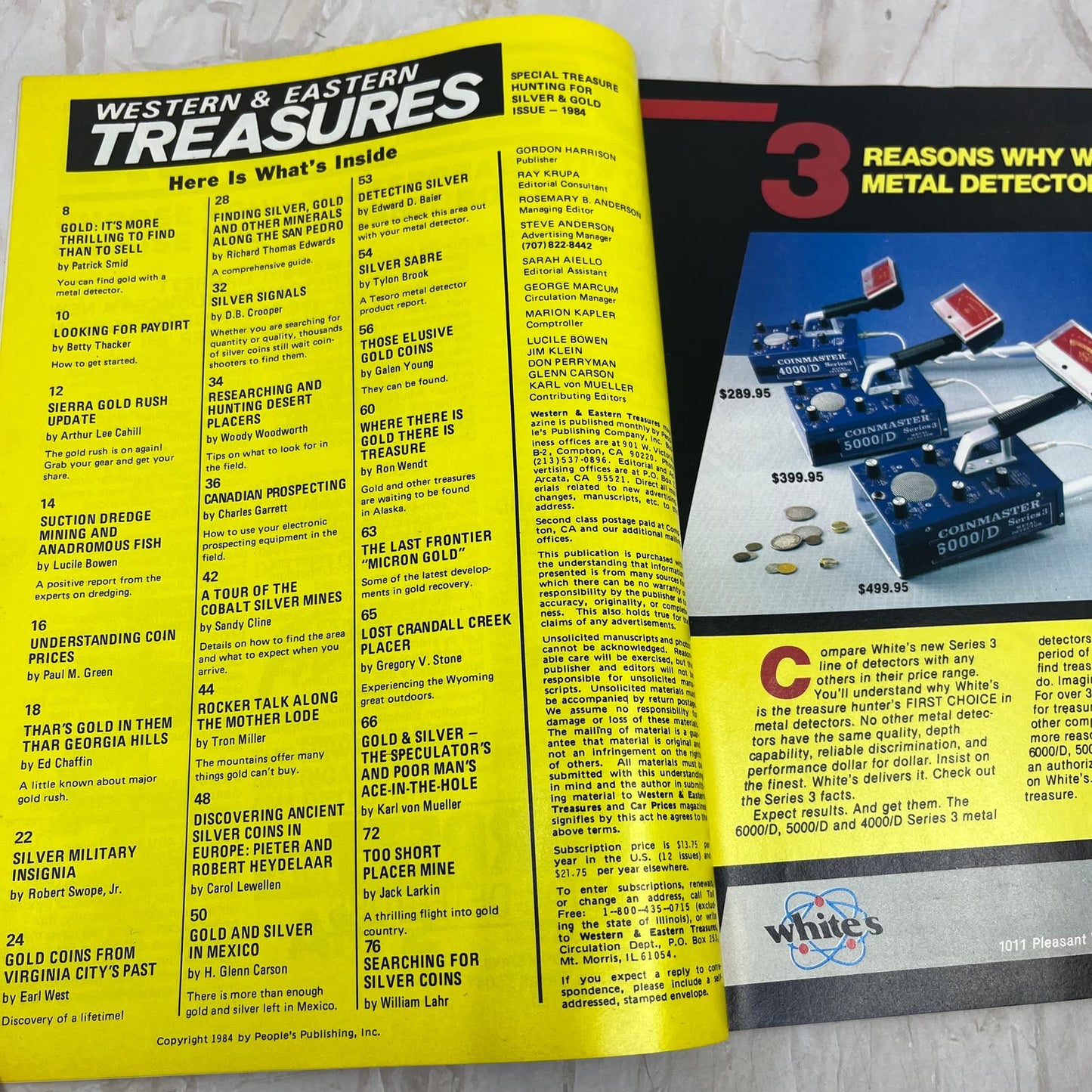 1984 Western & Eastern Treasures' Silver & Gold Magazine Treasure Hunting M20