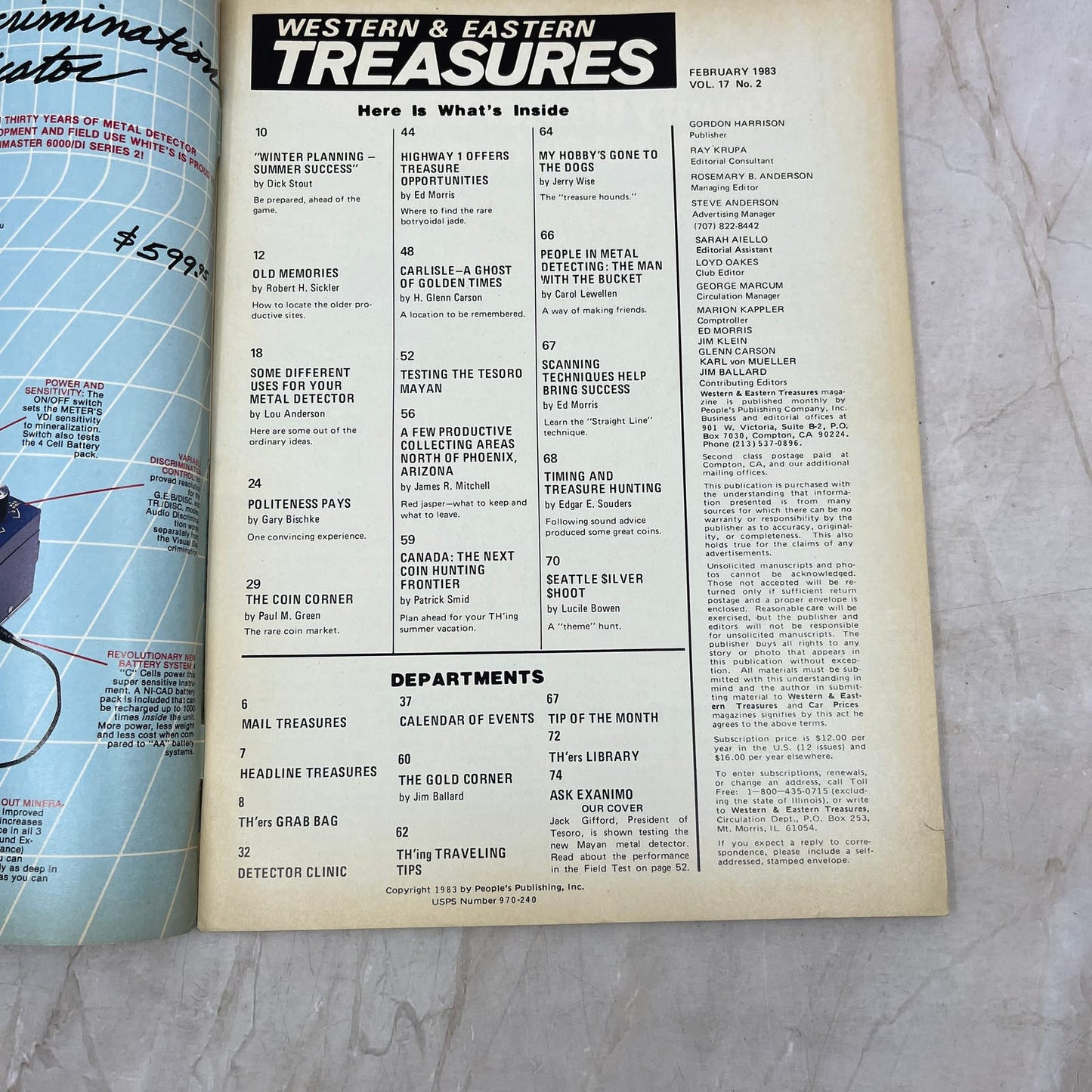 1983 Feb - Western & Eastern Treasures Magazine - Treasure Hunting Gold M13