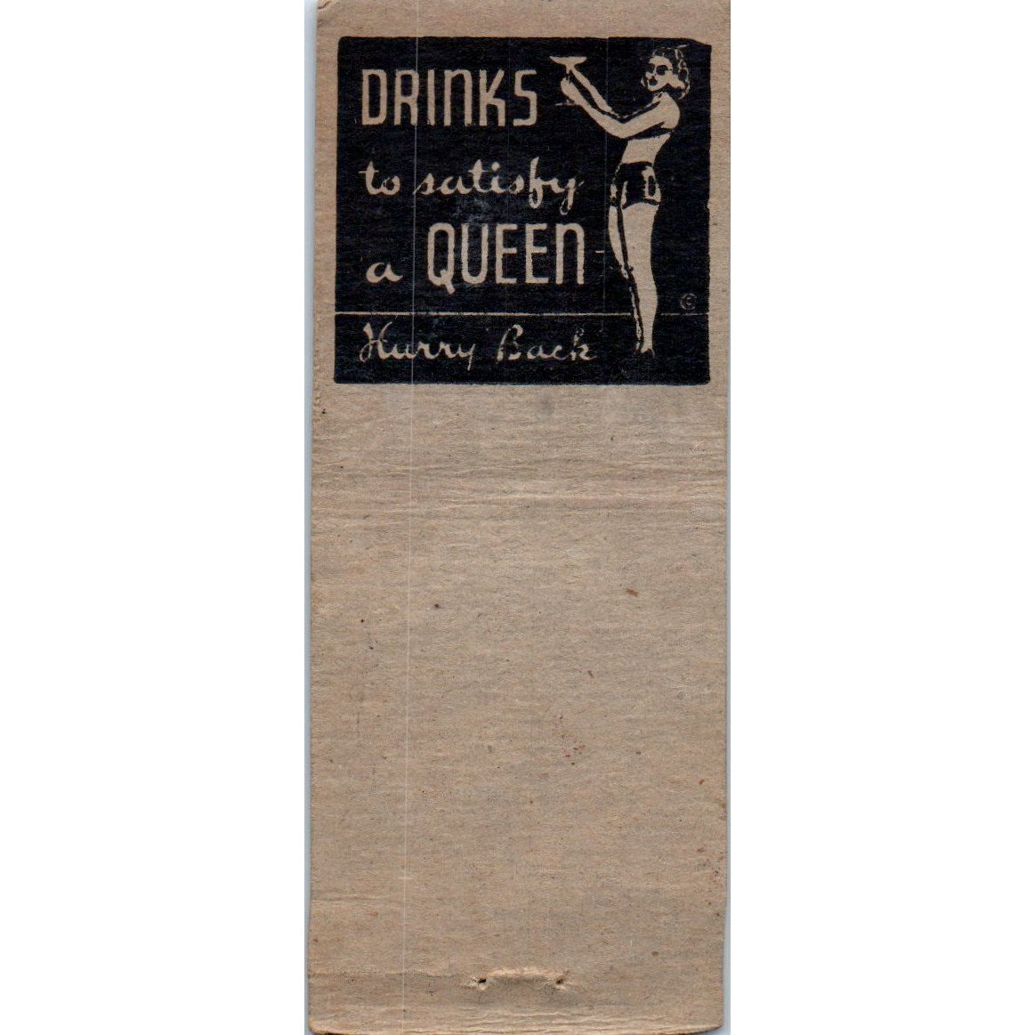 Isaacson's Bar & Lounge Eveleth MN Pinup Bomb-A-Dear Vtg Matchbook Cover SF4-Y2