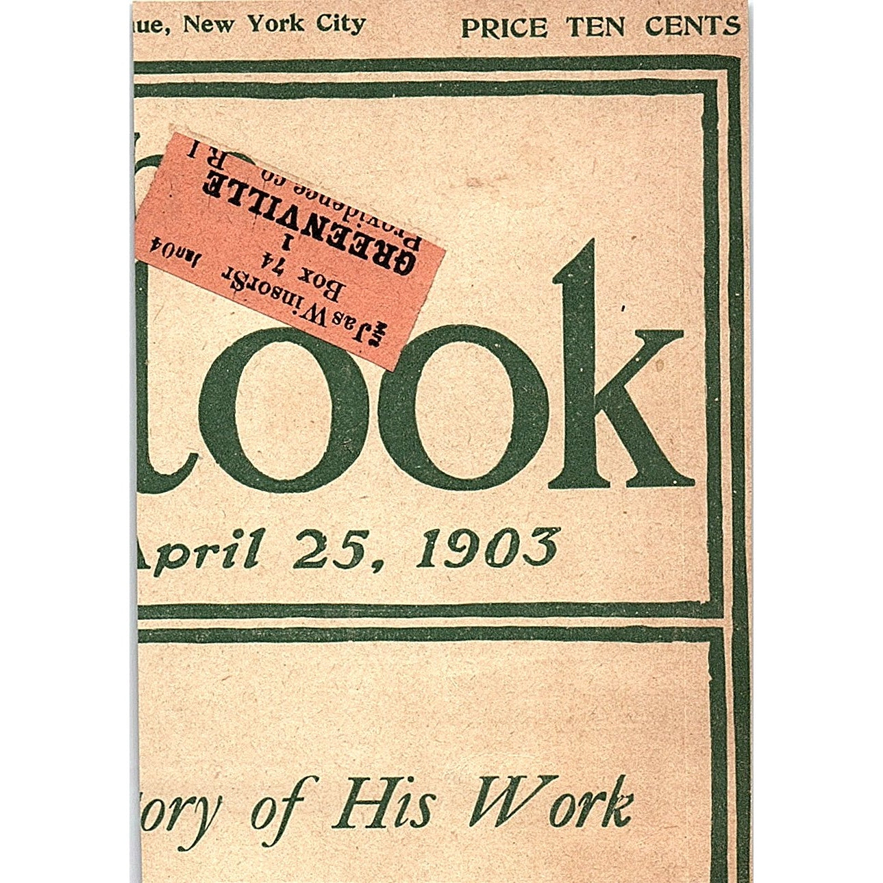 New England Watch Company Factory Waterbury CT 1903 Ad AF8-M7