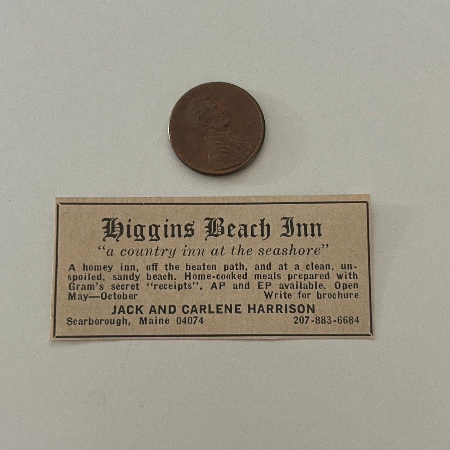 Higgins Beach Inn Carlene Harrison Scarborough ME 1971 Magazine Ad SAG4-S17
