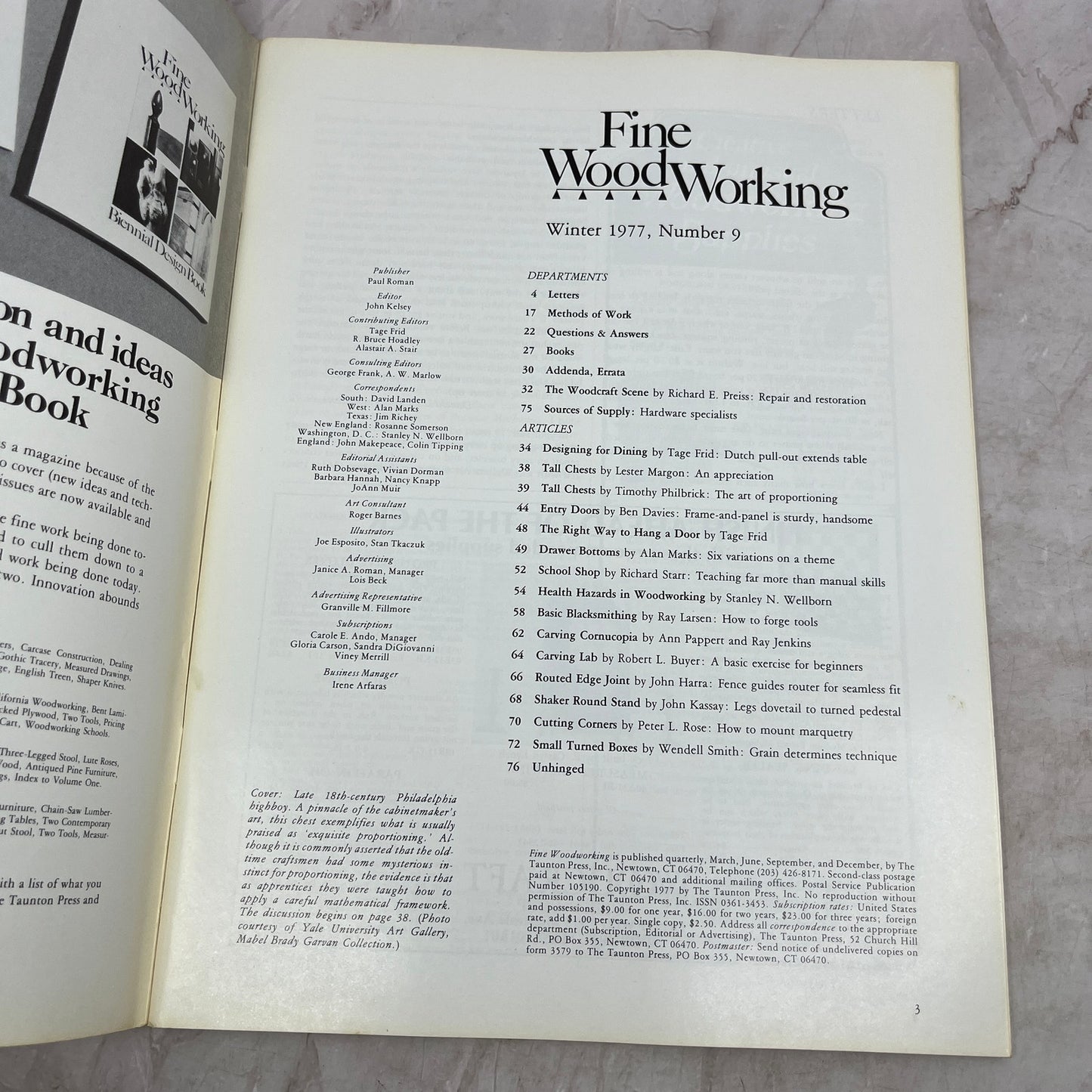 Classical Proportions - Winter 1977 - Taunton's Fine Woodworking Magazine M35