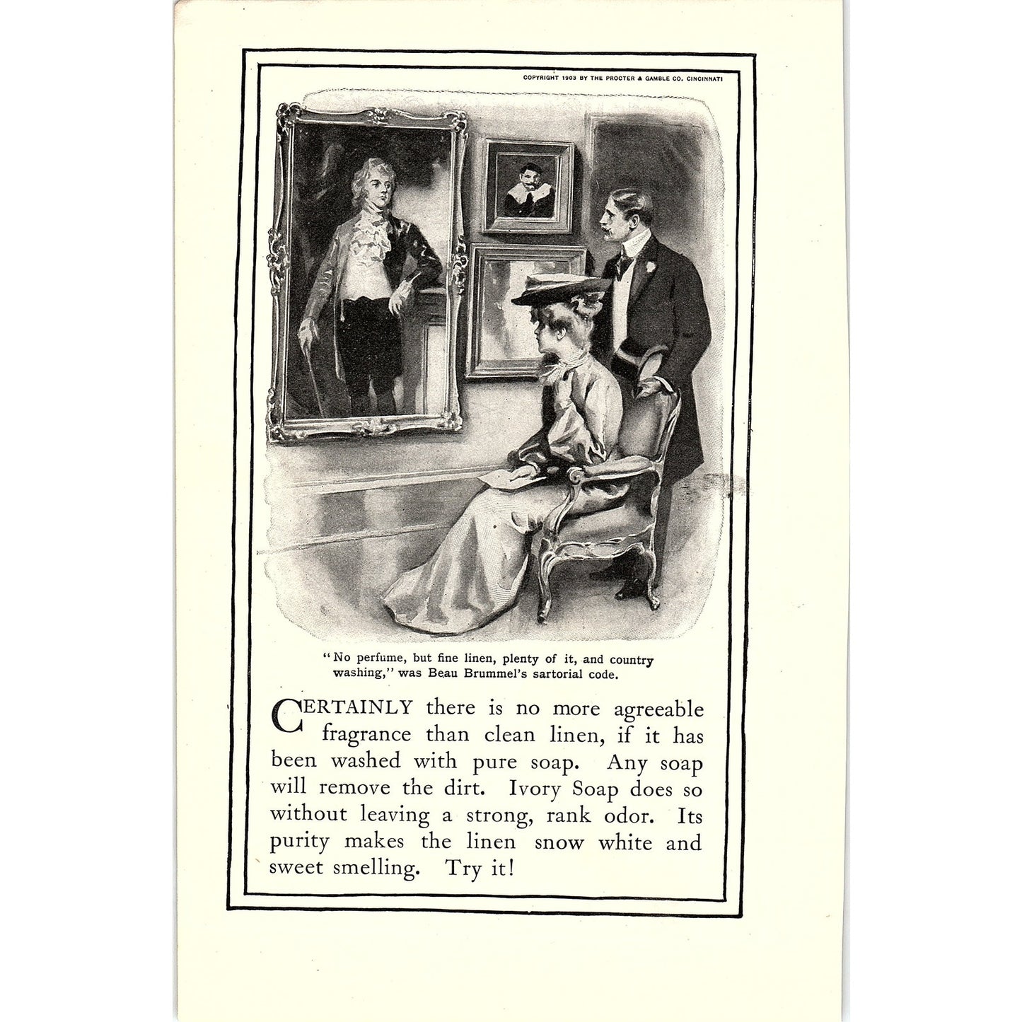 Ivory Soap - Beau Brummel's Sartorial Code 1903 Ad AG3-7