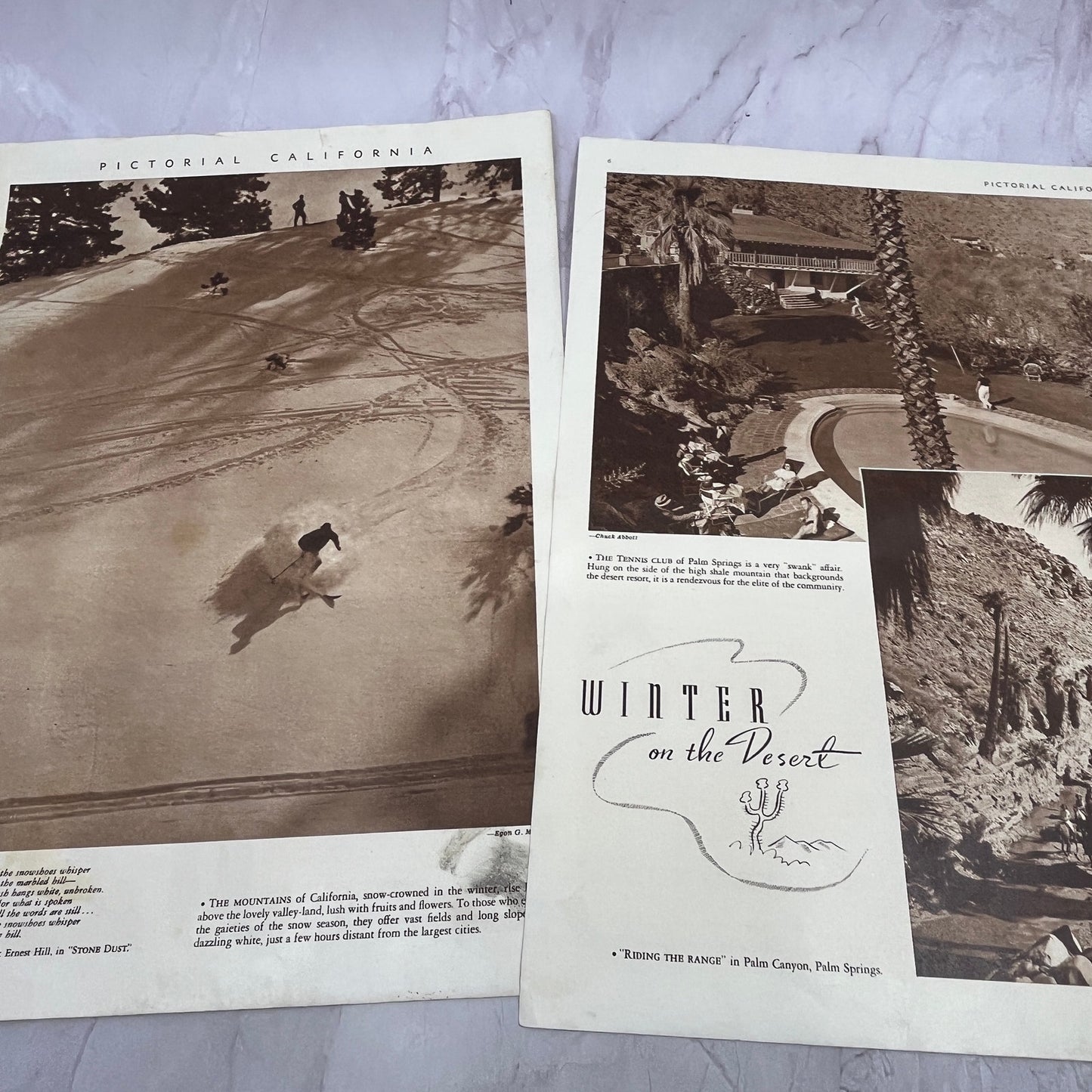 Snow Comes to Big Bear San Bernardino Mountains CA 2 Page 1940 Ad V1-3