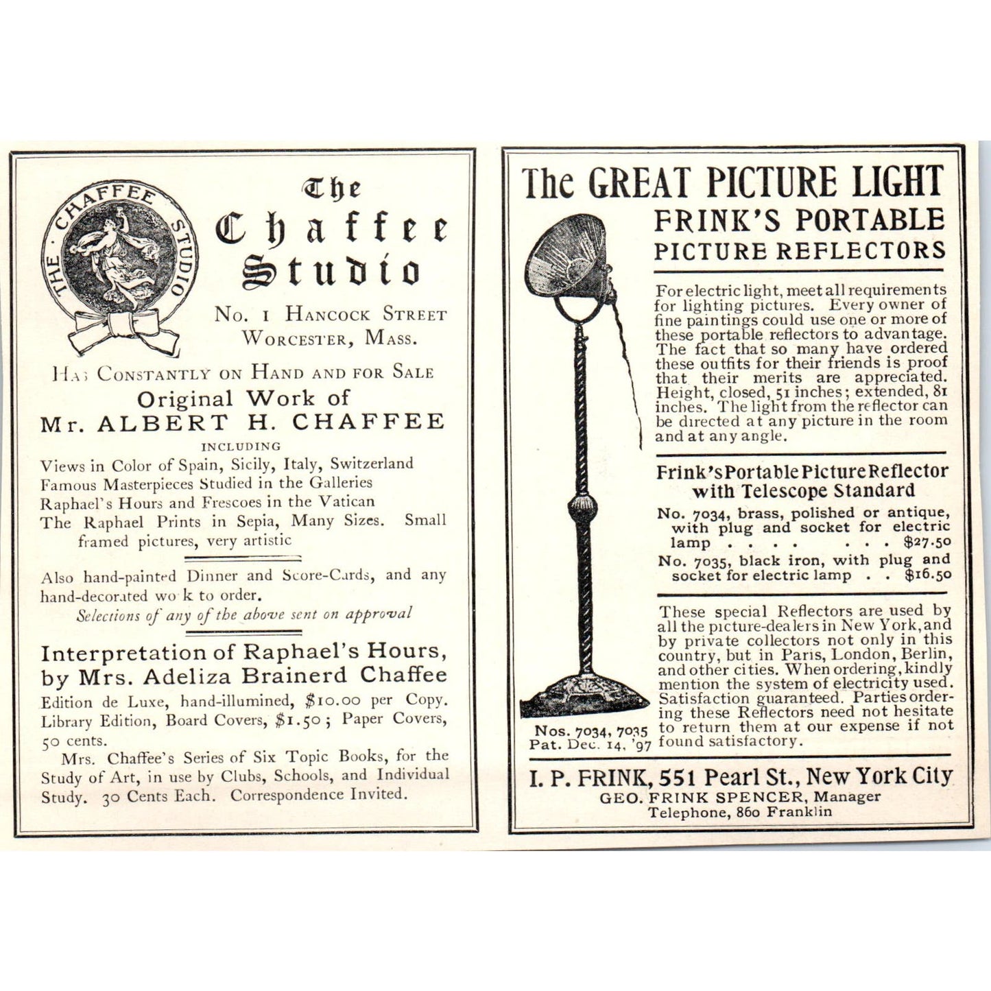 Perry Pictures Sistine Madonna Malden MA c1905 Victorian Ad AE9-MA2