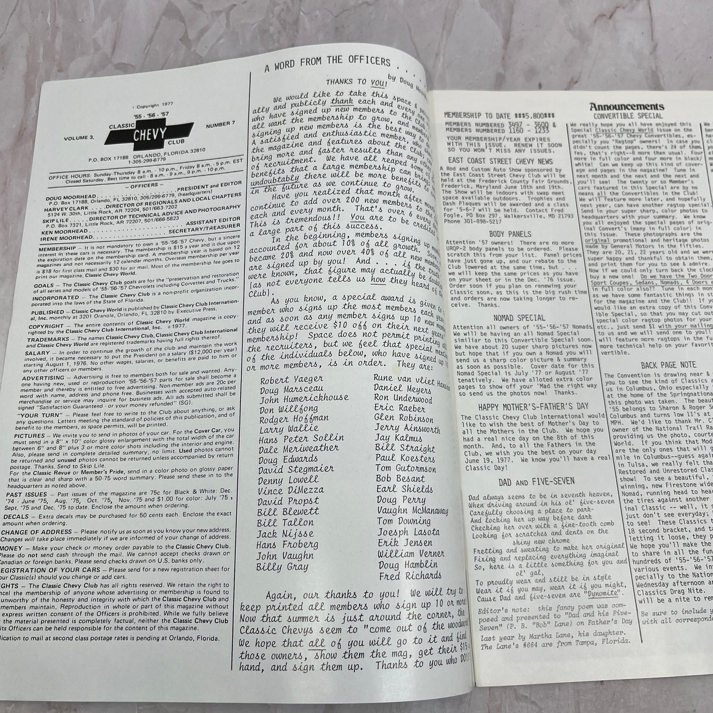 Convertible Special - '55, '56, '57 Classic Chevy World Magazine - Jun 1977 M29