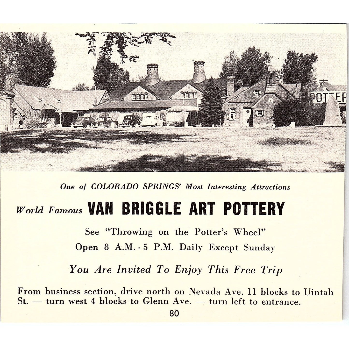 Van Briggle Art Pottery Colorado Springs CO 1958 Ad AG1-H4