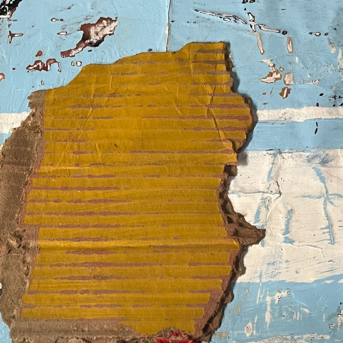 Original Mixed Media Modern Art Collage Painting 11x14 "Highway"