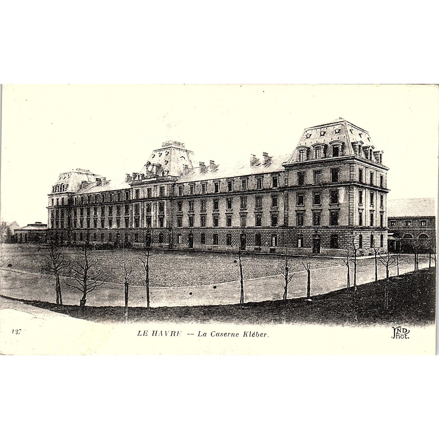 Le Havre La Caserne Kléber French Antique Postcard PE11