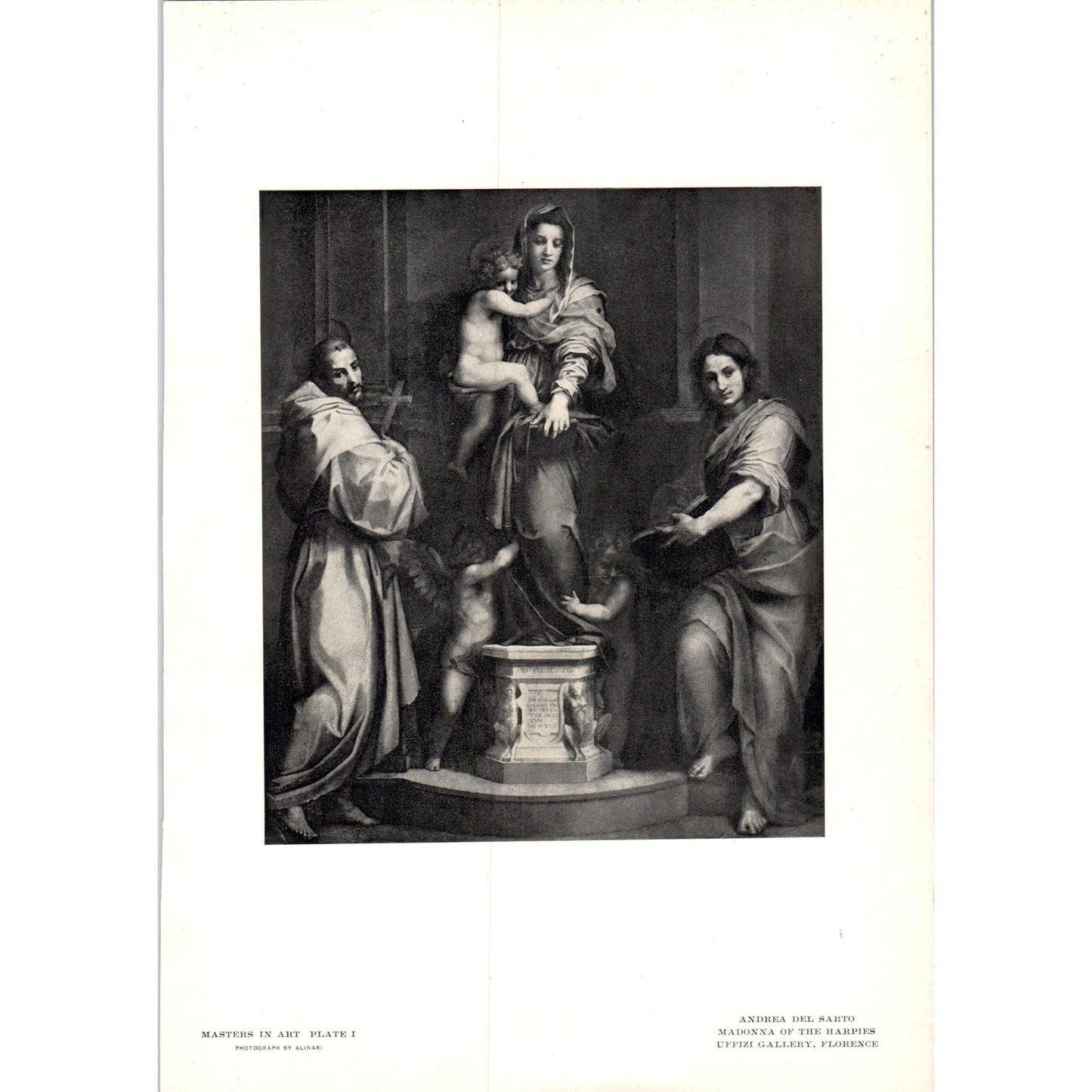 Madonna of the Harpies - Andrea Del Sarto c1905 Art Print D15