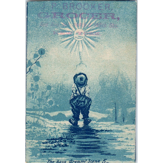 J.P. Brooker Groomer The Boys Dreamt Scene 5 c1880 Victorian Trade Card AF1-AP8