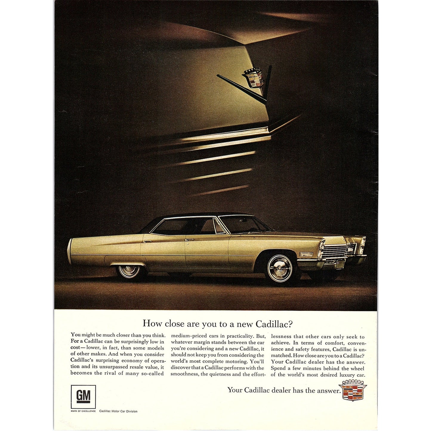 67 Cadillac Green Soft Top General Motors GM 1967 Ad AG2-2