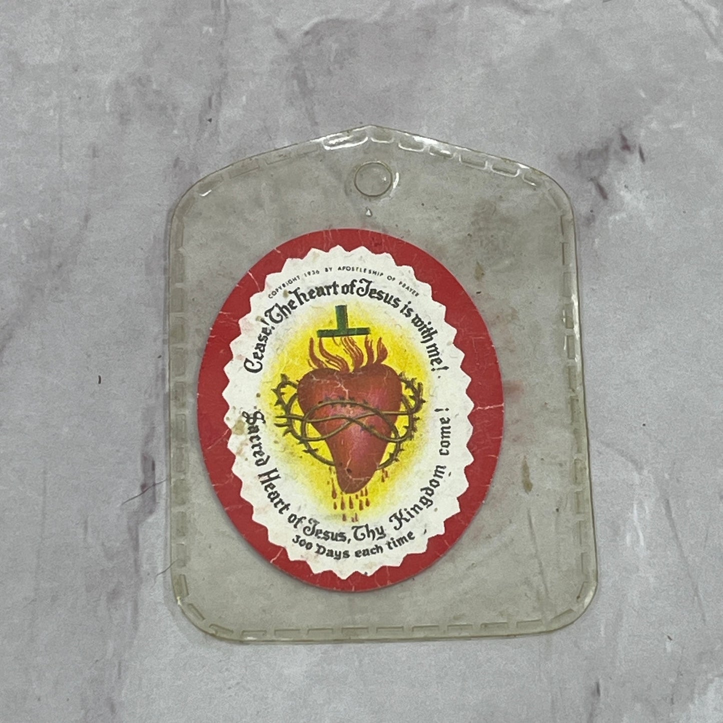 1936 Sacred Heart of Jesus Prayer Medallion SE2