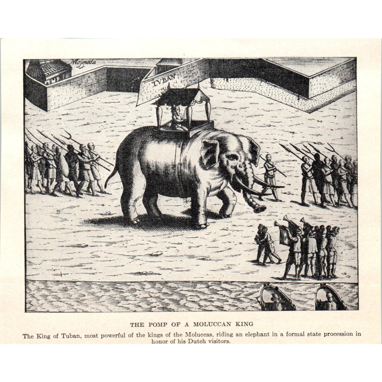 The Pomp of a Moluccan King Elephant Rider 1924 Magazine Clip AF2-A1