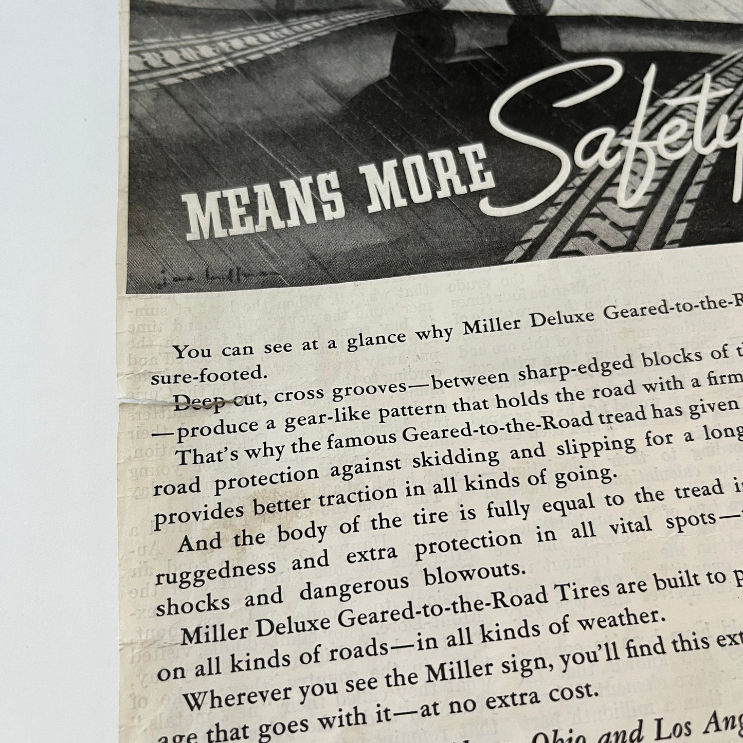 Miller Tires Geared to the Road Akron OH 1937 Ad SV1-6