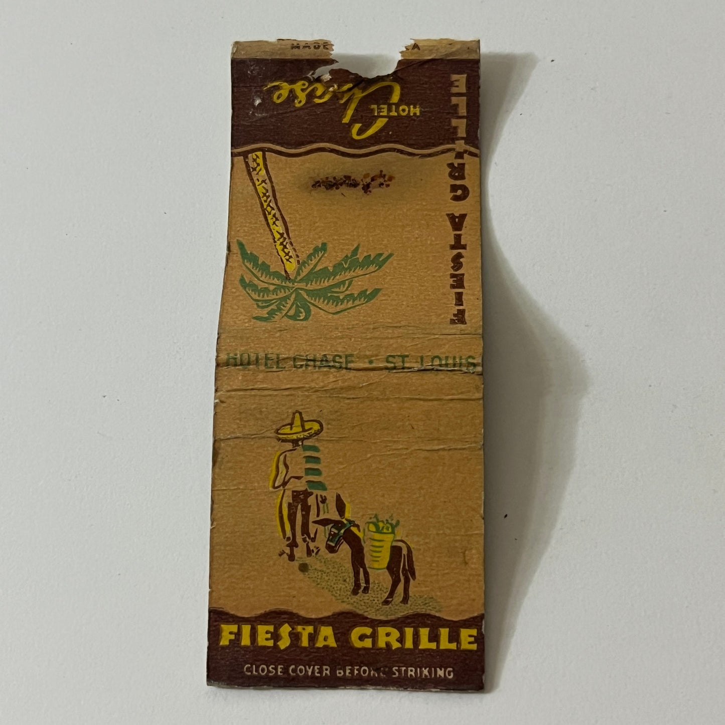 Fiesta Grill Hotel Chase St. Louis MO Vintage Matchbook TB6-MB2-11